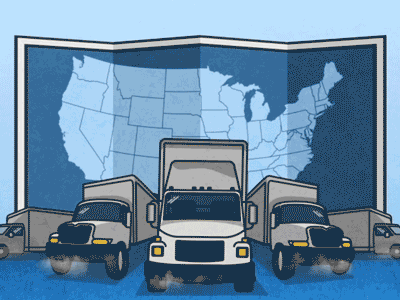 Truck Shortage after effects animation gif illustration