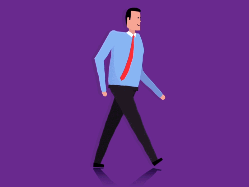 Business Guy after effects animation business character gif guy illustration stroll walk cycle walking