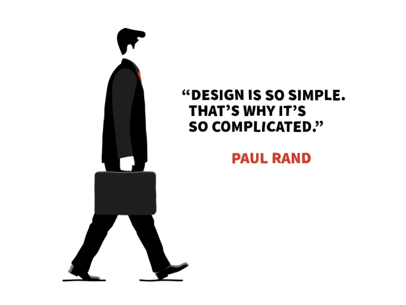 This guy means business after effects business loop mad men paul rand quote walk cycle