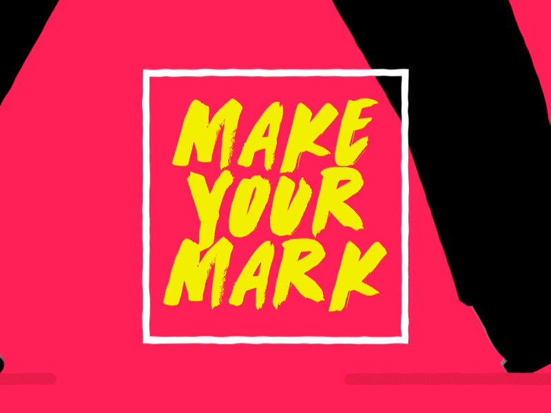 Make your mark after effects business gif inspiration loop quote walk walk cycle