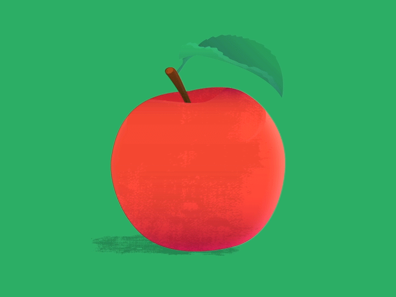Just an apple animation apple illustration worm