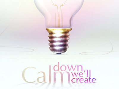 Calm down illustration lamp studio web