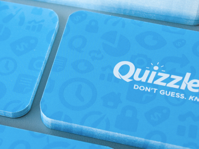 Quizzle Business Cards blue business cards cards icons print quizzle