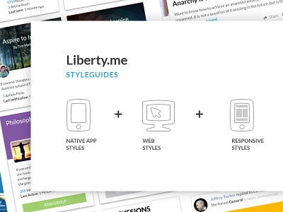 Liberty.me UI UX Webdesign app liberty.me responsive social network ui ux web design