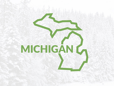 Michigan graphic logo map michigan outlines rebound states usa