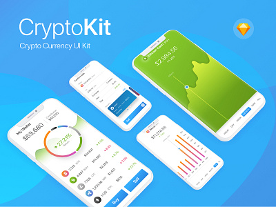 CryptoKit - Cryptocurrency UI Kit bitcoin charting crypto crypto currency cryptocurrency cryptocurrency ui financial tech fintech money transactions wallet