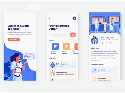 hospital app adobe illustrator app creative design figma hospital illustration ui uidesign ux web