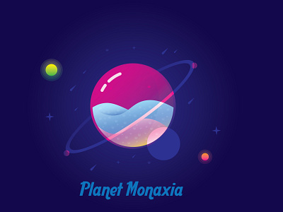 Colored Planet adobe illustrator branding creative design dreams effects graphic design homeaway illustration imagination inspiration moons planet solar system solitude vector