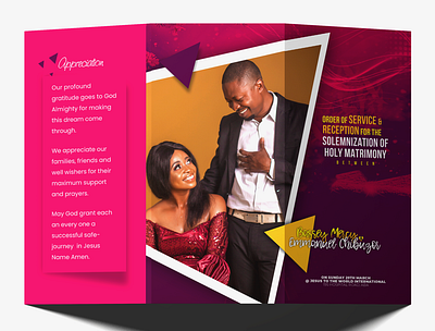 Tri-Fold Wedding Brochure branding design tri fold brochure typography wedding