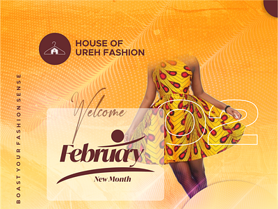 February New month design designbranding fashion february new month yellow