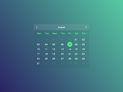 Calendar calendar gradient ui