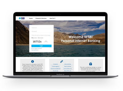 SBI Net-Banking Re-Design banking design finance product design ui uiux ux web design