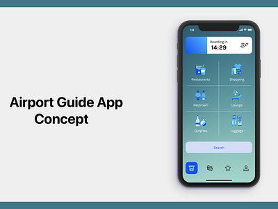 Airport Guide App Concept airport ios mobile app design travel app uiux