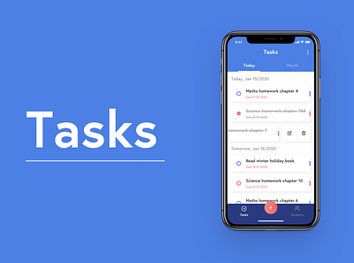 Task Manager For Students design ios mobile app design mobile apps product design productivity tasks ui uiux