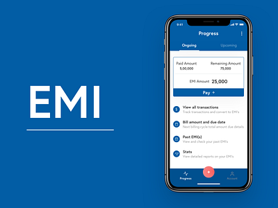 EMI Manager banking app design emi financial app ios manager mobile app design product design productivity ui uiux ux