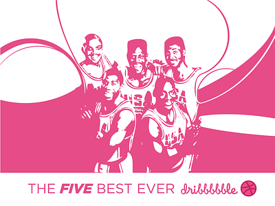 THE FIVE BEST EVER birthday dribbble five pink playoff rebound