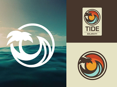 Tide Logo apparel brand branding circle hawaii logo ocean retro surf tide vintage wave