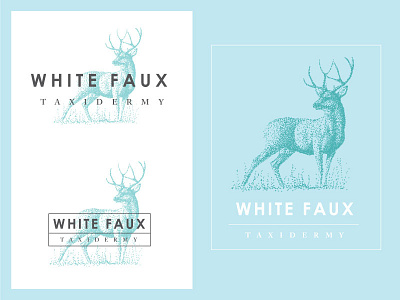 Oh Deer. antlers clean deer elegant logo modern taxidermy vogue white