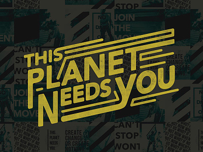 Vote the Environment handtype inspiration lettering ligature planet poster retro type typography votetheenvironment