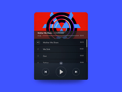 Music Player chvrches menu music music player music ui play time ui user interface
