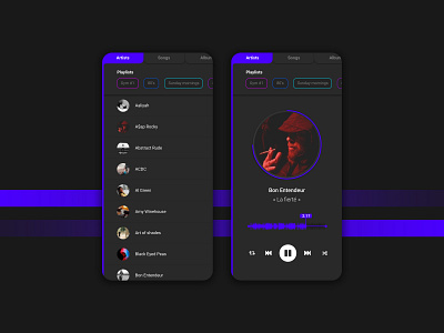 009 DailyUI Music Player app dailyui dailyui9 design ui web