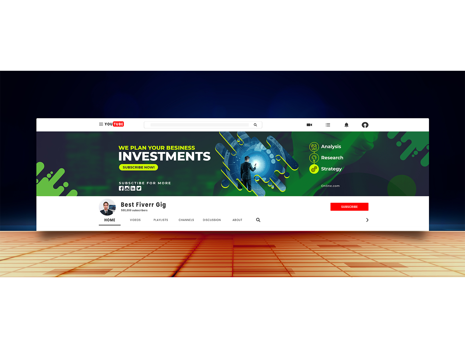 YouTube Banner Template PSD FREE Download  Tubeskills