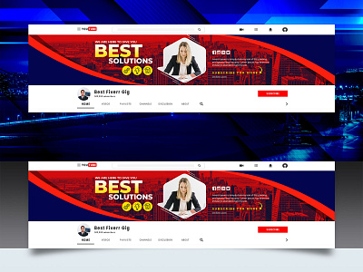 Youtube Channel Banner Template Design Free Dawnload By Md Tawfik Hasan On Dribbble