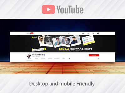 Youtube Channel Banner Template Design Free Dawnload 31 By Md Tawfik Hasan On Dribbble