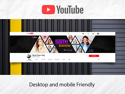 7 youtube channel banner template design free dawnload