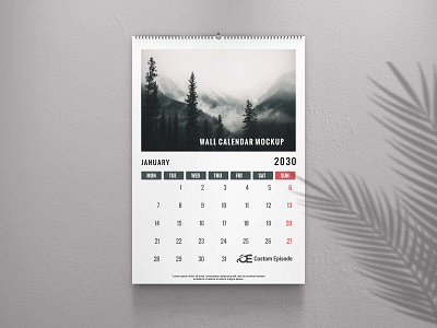 Wall Calendar mockup Free Download 3d a3 animation graphic design logo motion graphics ui