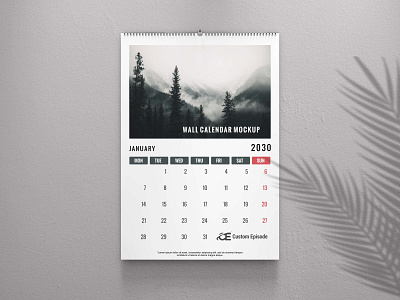 Wall Calendar mockup Free Download