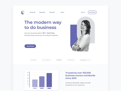 Website Business Landing Page UI Design