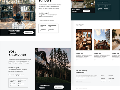 YOSS - Accommodation landing page design accommodation landing page ui design web design