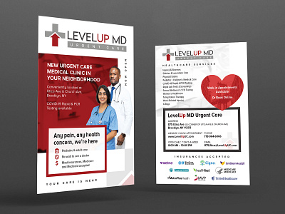 Marketing Collateral for an Urgent Care Clinic adobe indesign design flyer graphic design healthcare layout mailer marketing medical photoshop typography urgent care