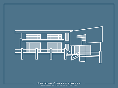 Contemporary Home Illustration adobe illustrator architecture blueprint contemporary home house illustration line art lineart modern