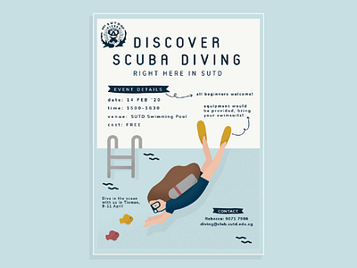 Scuba Diving Poster adobe adobe illustrator artwork branding flat design graphic illustration graphicdesign illustration poster poster a day poster art poster artwork poster design poster designer stippled stippling vector