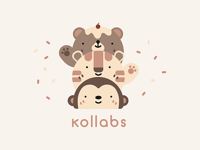 kookieskakes instagram highlight cover adobe illustrator animals animals illustrated bear digital art flat design graphic illustration graphicdesign illustrated illustration instagram highlights instagram stories kookieskakes monkey tiger