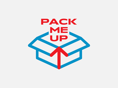 PackMeUp brand identity branding delivery logo design flat graphic design icon illustration logo post ui ux vector