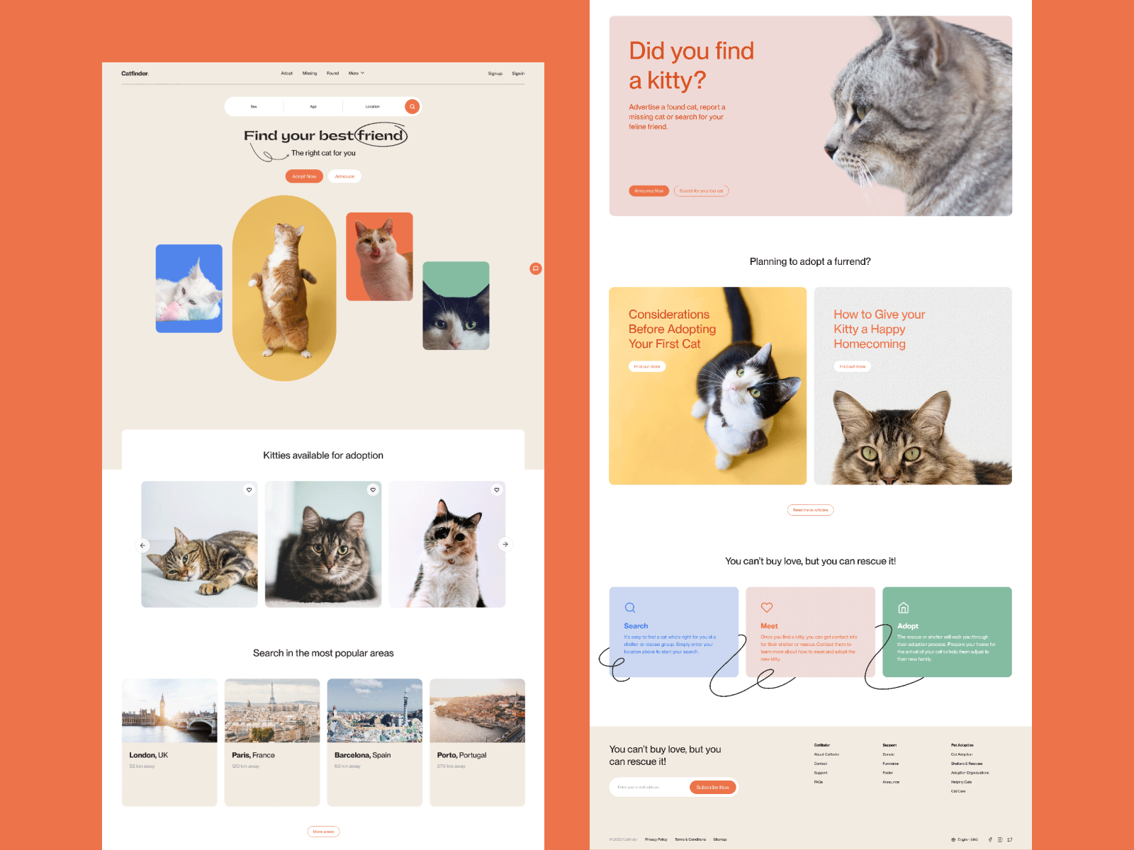 Cat Rescue Platform by Teresa Morais on Dribbble