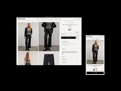 Brownie Product Detail Page ecommerce