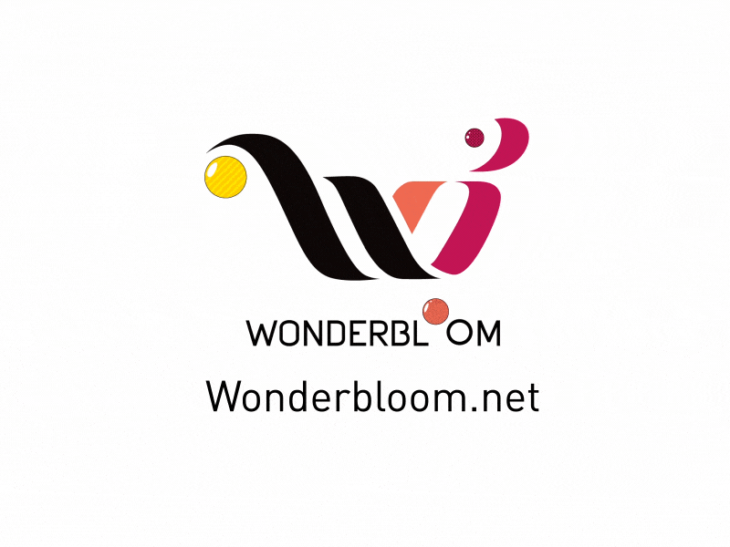 Animated logo WonderBloom 2d animation animation branding cell animation cellanimation design explainer explainer video illustration logo motion motion animation motion design typography vector web