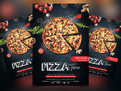 Pizza Restaurant Flyer delicious design foodphotography goodfood healthyfood illustration logo persianfood recipe restaurant restaurant app restaurant branding restaurant flyer restaurant logo thefeedfeed vegan yummy