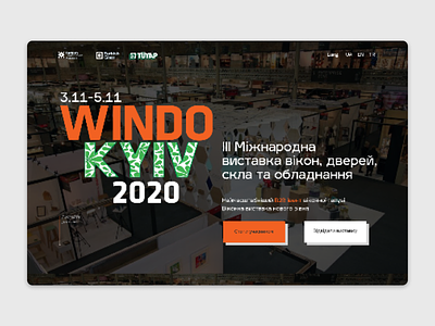Website for Window Exhibition in Kyiv 2020 branding design exhibition uxdesign uxui web design webdesign webdesigner website
