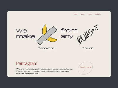 Pentagram Agency website concept branding design pentagram typography ux uxdesign uxui webdesign website