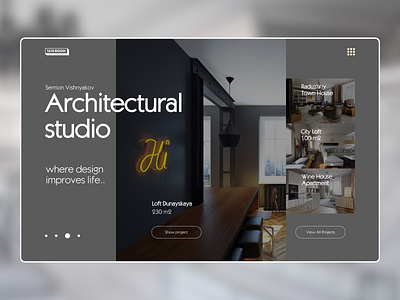 Architectural Studio Website design furniture real estate studio typography ux uxdesign uxui webdesign website