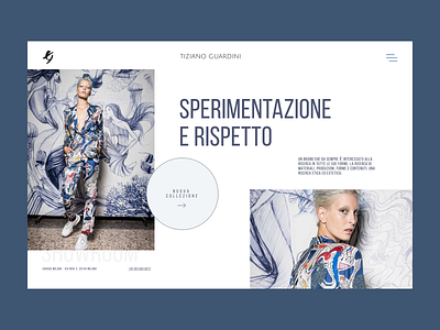 Tiziano Guardini Fashion / Main Page brand ecommerce fashion lookbook photo style trendy typography ui ux webdesign