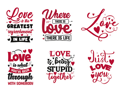 Valentine's Day Typography Design love svg quote