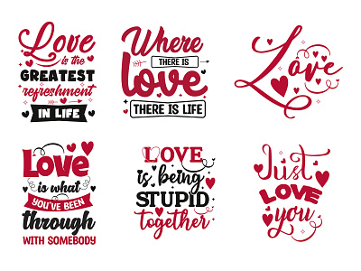 Valentine's Day Typography Design