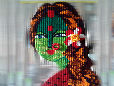 Rupantori the cute girl art artist girl hillsong tapestry texture typography united wall tapestry weaving