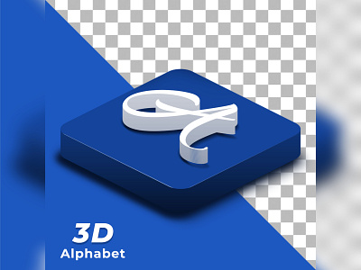 3D render isolated alphabet character with white texture 3d animation app branding design graphic design icon illustration logo motion graphics typography ui ux vector